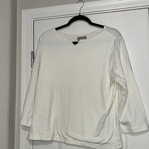 Coldwater Creek Cream Sweatshirt size large